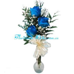 Solitario de Rosas Azul