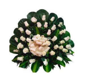 Abanico Fúnebre Rosa Blanca eco