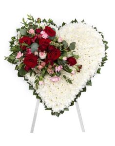 Corona Fúnebre Tapizada Corazón