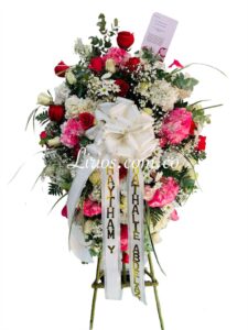 Corona Fúnebre Hortensias Cali