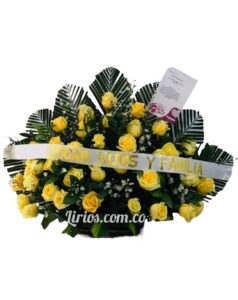 Abanico Fúnebre Amarillo