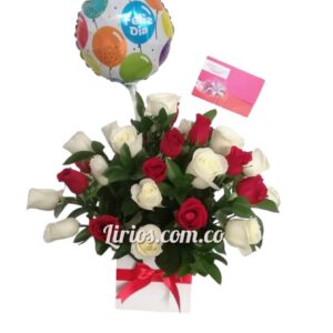 Cubo Rosas en Cali Paz y Amor