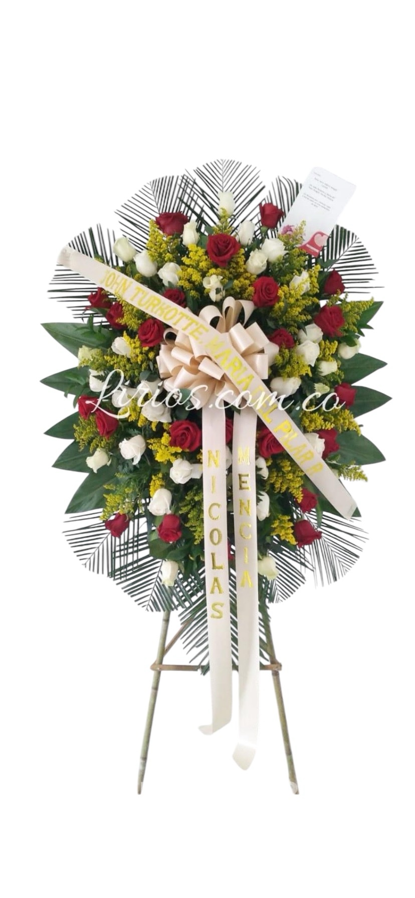 Corona Fúnebre Rosas Blancas Siempre Presente