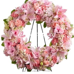 Corona Funeral Cali Tapizada Rosada