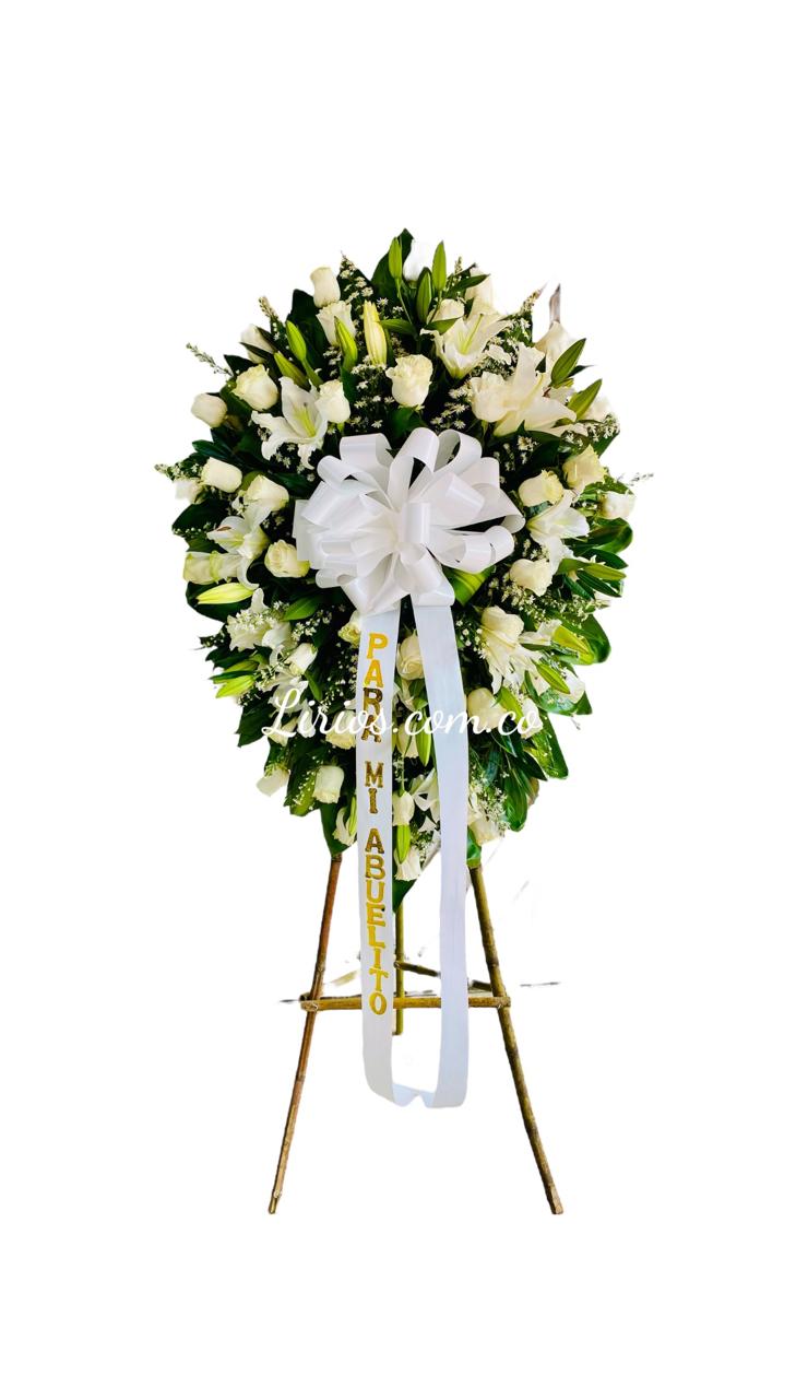 Arreglo Funerario Flores Frescas y Elegantes