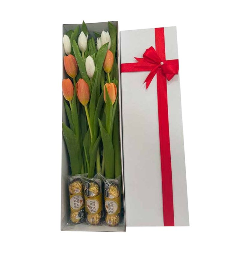 Ramos elegantes de tulipanes